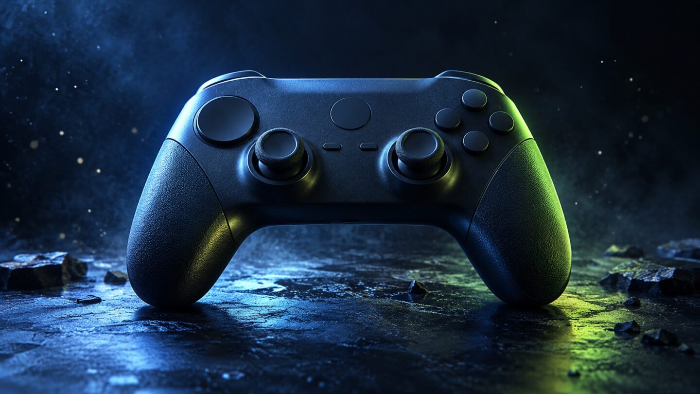 AI-generated editorial illustration: A generic unbranded controller; not the product or game in this report.