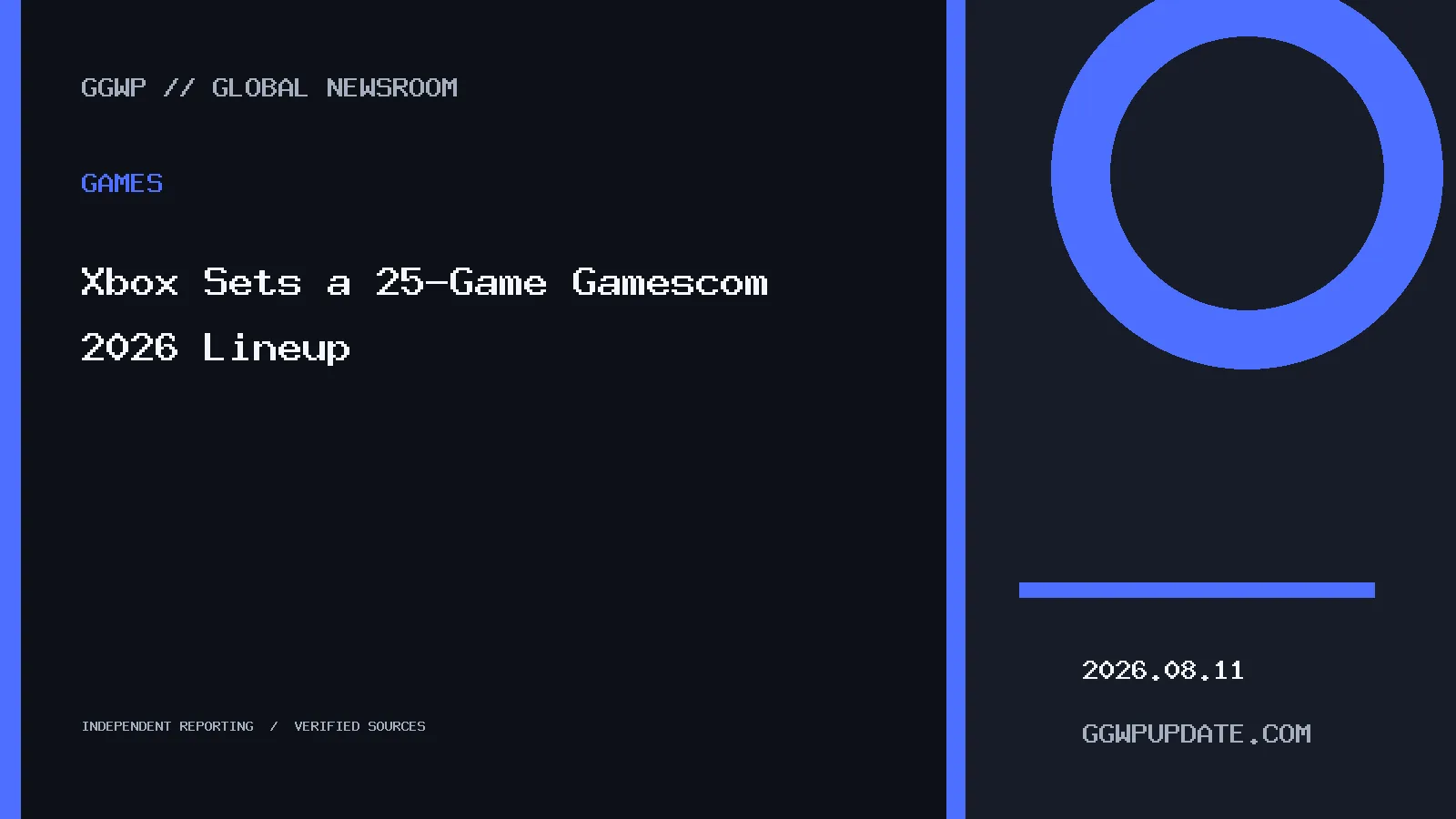 Xbox Sets a 25-Game Gamescom 2026 Lineup