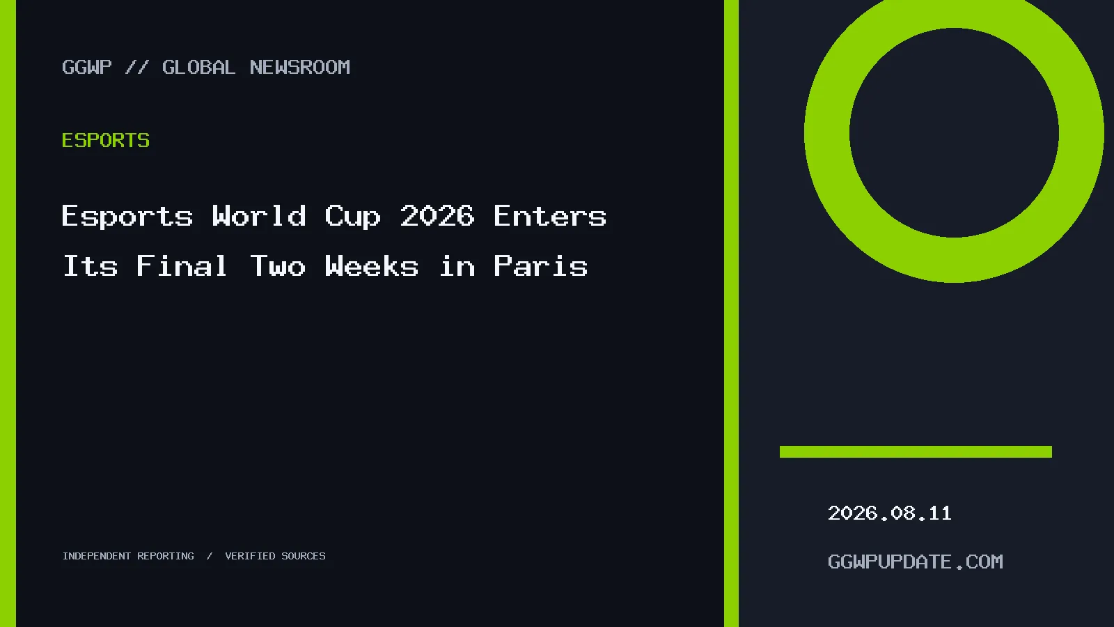 Esports World Cup 2026 Enters Its Final Two Weeks in Paris